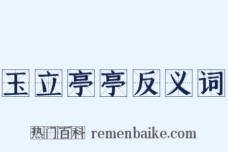 玉立亭亭反义词是什么意思的图片